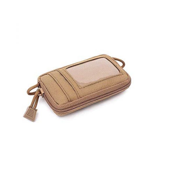 DETECH Tactical Pouch 4 DETECH Tactical Front Pocket Mini Wallet ID Cards Holder with Zippers EDC Pouch