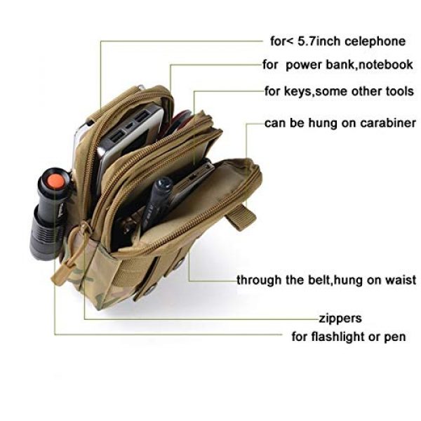 LGL Tactical Pouch 7 LGL Tactical Sling Bag Tactical Belt Bag - Hunting Bags Tactical Pouch Bag Belt Waist Bag Military Pack Phone Case Pocket for Phone Tool Pouch Bag Mini Utility Pouch (Color : Black)