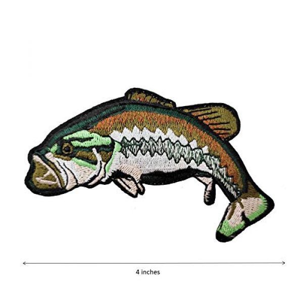 Cute-Patch Airsoft Morale Patch 2 2pcs Set Bass Fish Embroidered Iron on Patches Fishing Gifts for Men