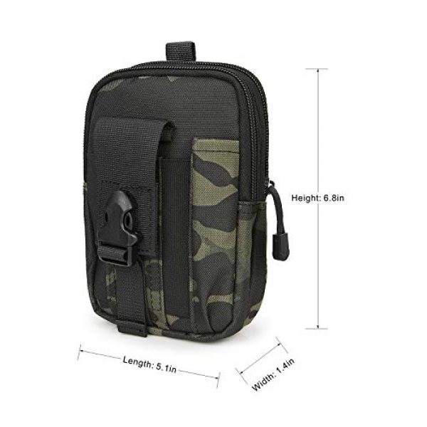 LeisonTac Tactical Pouch 6 LeisonTac Tactical Gear EDC Molle Pouch with Cell Phone Holder