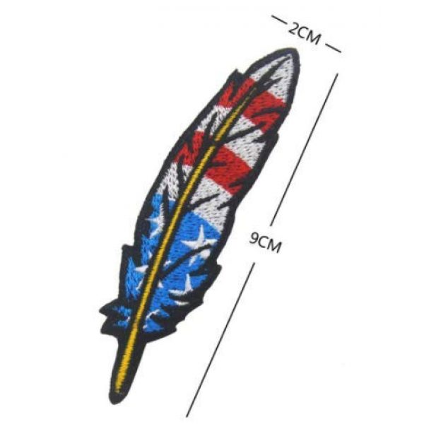 Embroidered Patch Airsoft Morale Patch 2 Feather 3D Tactical Patch Military Embroidered Morale Tags Badge Embroidered Patch DIY Applique Shoulder Patch Embroidery Gift Patch