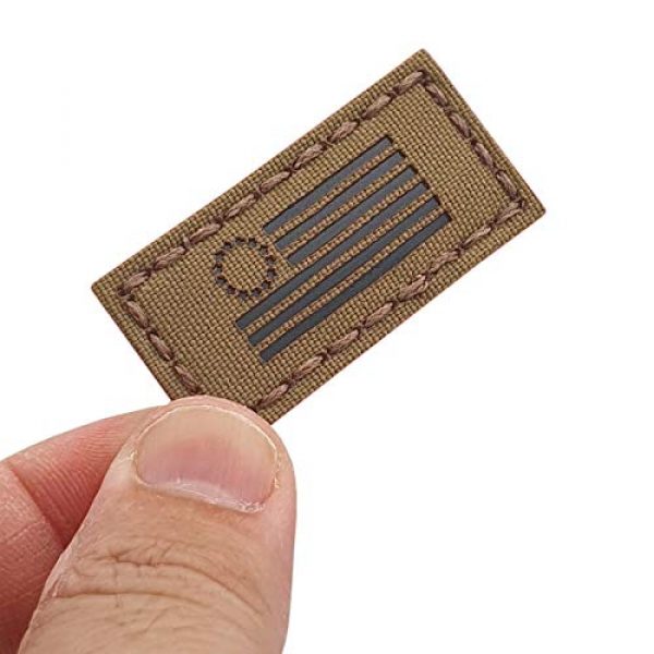 Tactical Freaky Airsoft Morale Patch 1 IR 1x2 Coyote Betsy Ross Flag American Independence Revolution 2A Tactical Morale Hook-and-Loop Patch