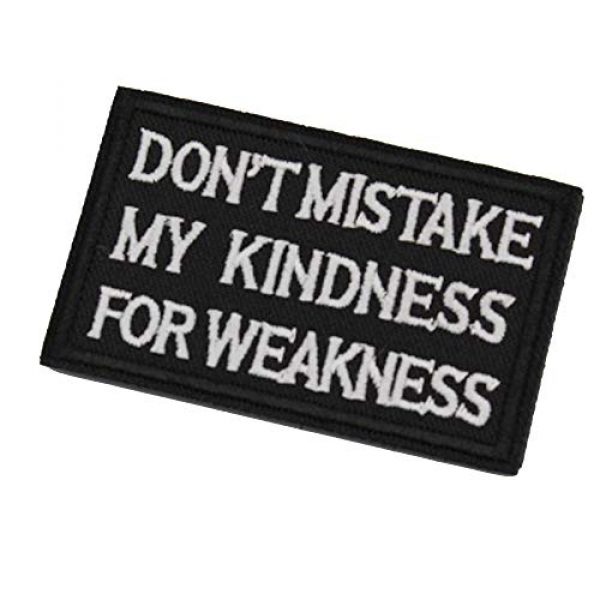 DATOUWEN ACCESSARY Airsoft Morale Patch 2 ZHDTW Tactical Morale Embroidered Patches with Hook and Loop Don't Mistake My Kindness for Weakness (DT-021)