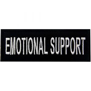 EmbTao Airsoft Morale Patch 1 Emotional Support Service Animal Vests/Harnesses Emblem Embroidered Fastener Hook & Loop Patch, 4 X 1.5 Inch