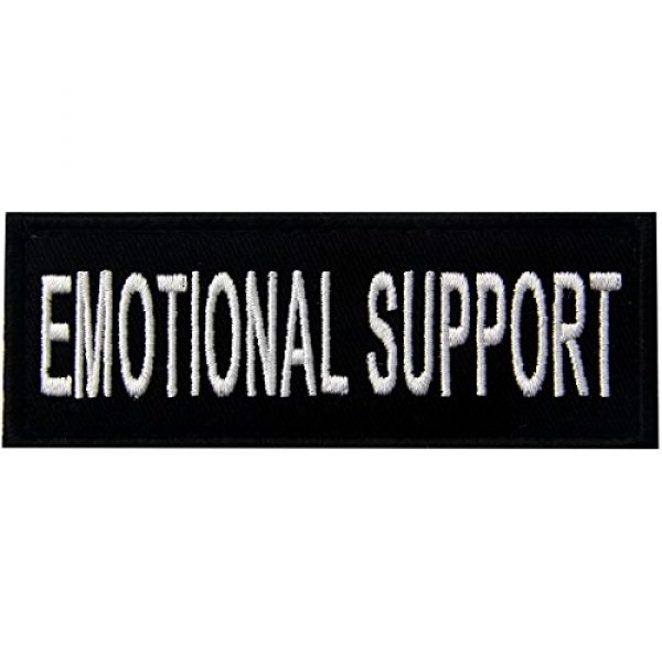 EmbTao Airsoft Morale Patch 1 Emotional Support Service Animal Vests/Harnesses Emblem Embroidered Fastener Hook & Loop Patch, 4 X 1.5 Inch