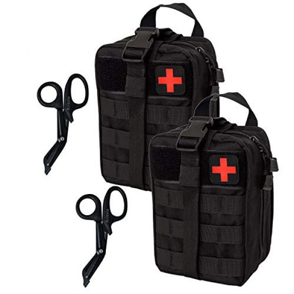 Krisvie Tactical Pouch 1 Krisvie 2Pack Tactical EMT Pouch 1000D Nylon Detachable Molle First Aid Bag for Outdoor
