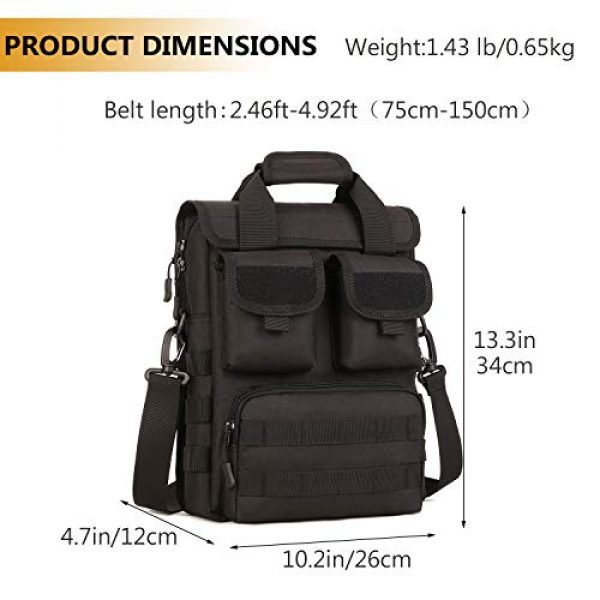 Protector Plus Tactical Pouch 5 Protector Plus Tactical Messenger Bag Men Military MOLLE Sling Shoulder Pack Briefcase Assault Gear Handbags Outdoor Utility Carry Satchel (Patch Included)