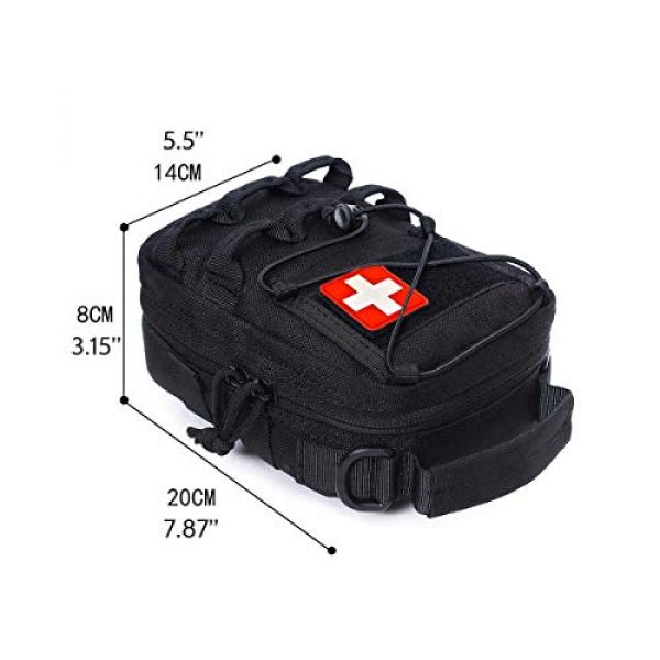 VIIDOO Tactical Pouch 2 Molle First Aid Ifak Pouch for Tactical Belt Vest Backpack, Small Tactical Medical EMT Pouch Bag Only