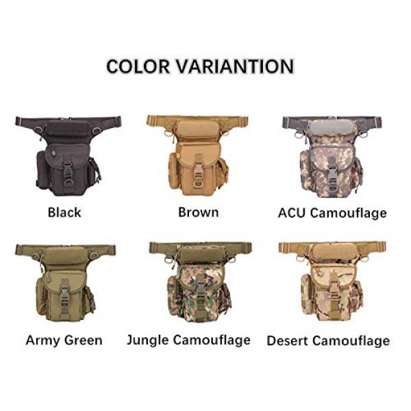 FSO Tactical Pouch 7 FengSi Tactical Drop Leg Pouch | Tool Fanny Thigh Pack Bags | Military Outdoor Camera Motorcycle Cycling Hiking Utility Thigh Waist Pack | 6 Colors Available