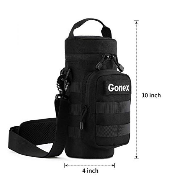 Gonex Tactical Pouch 4 Gonex Upgraded MOLLE Water Bottle Pouch, Tactical Military Bottle Holder Hydration Carrier Mesh Bottom with Belt for Backpack Camping Travel Outdoor Activities