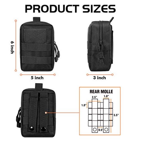 Gogoku Tactical Pouch 3 Gogoku Molle Pouch 2 Packs Tactical Molle Pouches Compact Utility EDC Waist Bag Pack
