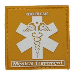 Tactical PVC Patch Airsoft Morale Patch 1 Medical Treatment PVC Military Tactical Morale Patch Badges Emblem Applique Hook Patches for Clothes Backpack Accessories