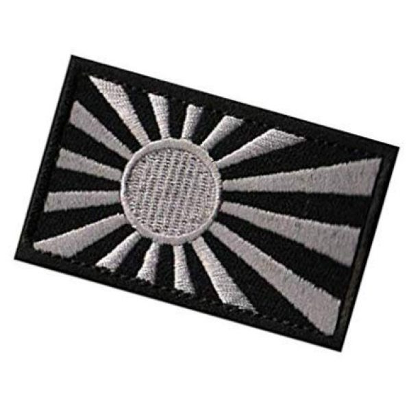 Embroidery Patch Airsoft Morale Patch 3 Rising Sun Flag Flag of Japan Japanese Flag Military Hook Loop Tactics Morale Embroidered Patch (color2)