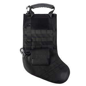 MiOYOOW Tactical Pouch 1 MiOYOOW Tactical Christmas Stocking Bag, Molle Christmas Pouch ilitary Dump Drop Magazine Storage Bag Hanging Santa Stocking for Family Decorations Gift Bags