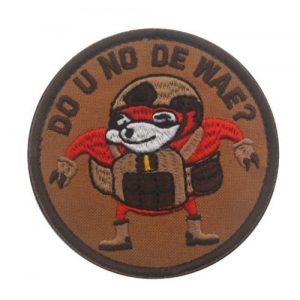Tactical Embroidery Patch Airsoft Morale Patch 1 Do U No De Wae Tactical Embroidery Patch Hook & Loop Morale Patch Military Patch for Clothing Accessory Backpack Armband