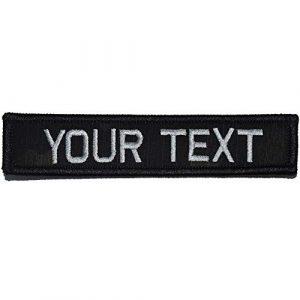 Tactical Gear Junkie Airsoft Morale Patch 1 Customizable Text 1x5 Patch w/Hook Fastener- Patch (Multicam Black)