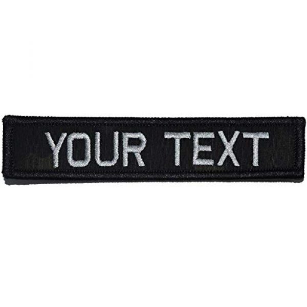 Tactical Gear Junkie Airsoft Morale Patch 1 Customizable Text 1x5 Patch w/Hook Fastener- Patch (Multicam Black)