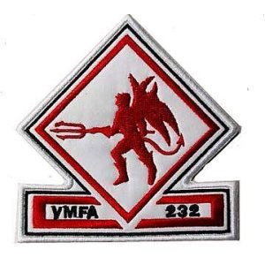 Embroidery Patch Airsoft Morale Patch 1 US VMFA-232 Red Devils Attack Squadron Military Hook Loop Tactics Morale Embroidered Patch