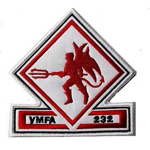 Embroidery Patch Airsoft Morale Patch 1 US VMFA-232 Red Devils Attack Squadron Military Hook Loop Tactics Morale Embroidered Patch