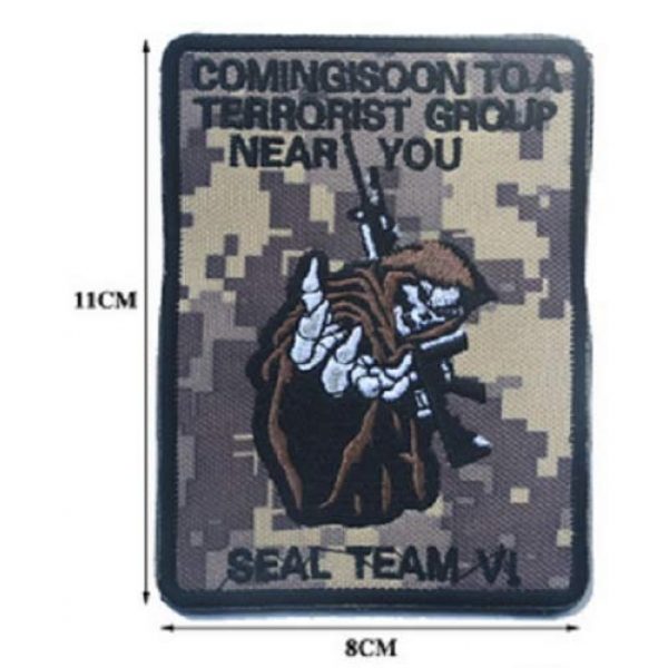 Military Embroidered Patch Airsoft Morale Patch 2 Death Card Rectangular Spade A Poker Tactical Morale Military Embroidered Patch