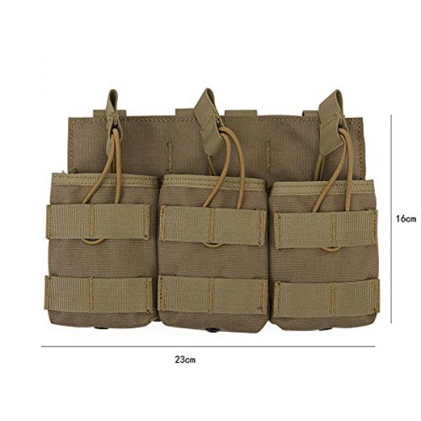 QJang Tactical Pouch 5 QJang Triple Open Drawstring Water Bottle Pouch Holster Tactical Radio Holder Carrier Sports Pistol Magazine Case for Hunting Fishing Climbing