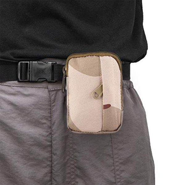 Alomejor Tactical Pouch 5 Alomejor Tactical Purse Wallet Nylon Waterproof Waist Bag Military Campaign Matching for Camping