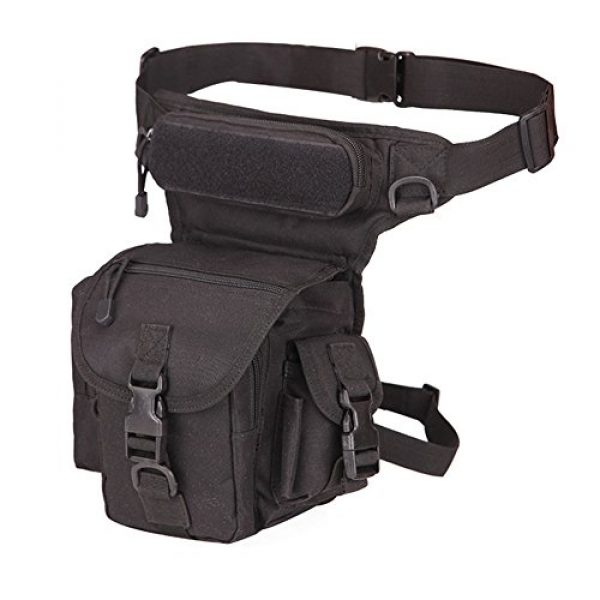 INLAR Tactical Pouch 1 INLAR Drop Leg Bag Fanny Waist Packs Waterproof Oxford/Nylon Hiking Waistpacks Military Hip Pack Messenger Shoulder Wallet Purse Pouch for Motorcycle Steampunk Outdoor Tatical