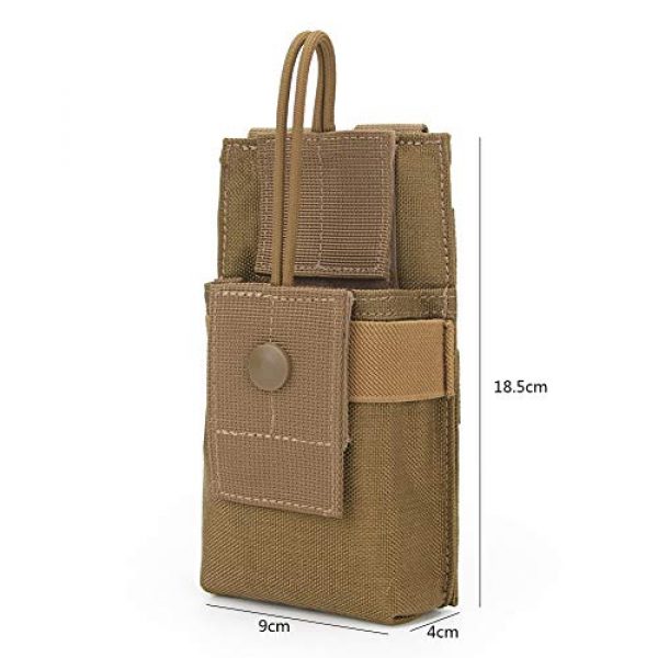 QJang Tactical Pouch 2 QJang Drawstring Water Bottle Pouch Holster Tactical Radio Holder Carrier Sports Pistol Magazine Case for Hunting Fishing Climbing