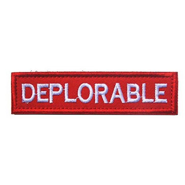 Tactical Embroidery Patch Airsoft Morale Patch 1 Deplorable Tactical Embroidery Patch Hook & Loop Morale Patch Military Patch for Clothing Accessory Backpack Armband (red)