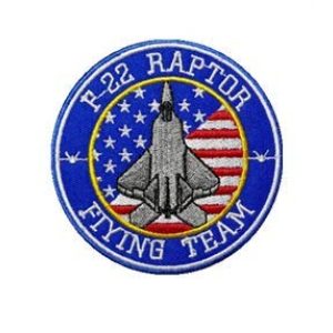 Tactical Embroidery Patch Airsoft Morale Patch 1 F22 Raptor Display Pilots Team F22 Air Force Stealth Flying Team Embroidery Patch Military Tactical Morale Patch Badges Emblem Applique Hook Patches for Clothes Backpack Accessories
