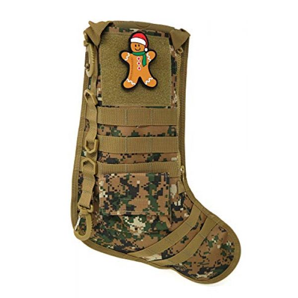 Stinking Patch Co. Airsoft Morale Patch 5 Gingerbread Man Hook and Loop PVC Rubber Patch | Christmas Tactical Patch