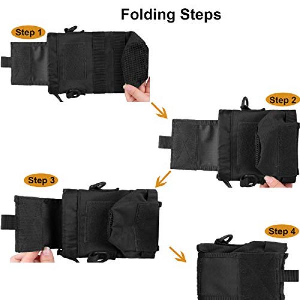 AMYIPO Tactical Pouch 5 AMYIPO Folding Water Bottle Pouch Molle Tactical Holder Storage Bag for 32oz Carrier