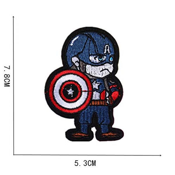 GODNICE Airsoft Morale Patch 2 Captain America lron on Patches, Morale Patches for Clothing Jeans Jackets Backpack Repair, Aesthetic Super Hero Iron on Decals Embroidery Cloth (Captain America1)
