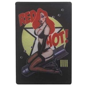 Tactical Embroidery Patch Airsoft Morale Patch 1 Red Hot Bomber Pin up Girl Nose Tactical Embroidery Patch Hook & Loop Morale Patch Military Patch for Clothing Accessory Backpack Armband