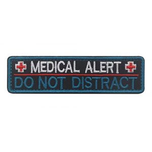 Tactical Embroidery Patch Airsoft Morale Patch 1 Medic Alert Do Not Distract Tactical Embroidery Patch Hook & Loop Morale Patch Military Patch for Clothing Accessory Backpack Armband