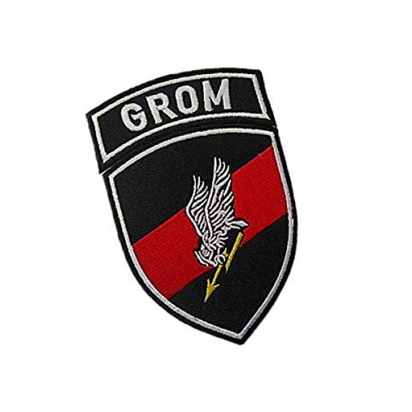 Embroidery Patch Airsoft Morale Patch 2 2 Pieces Polish Special Forces GROM TF-49 Military Hook Loop Tactics Morale Embroidered Patch