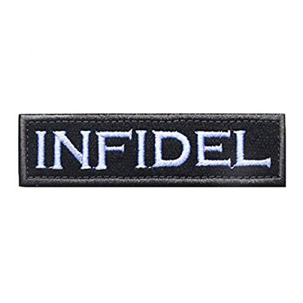 New-Hi Airsoft Morale Patch 1 New-Hi Infidel Modern Swat Military Great Value Patch Tape Full Embroidery Army Morale Badge Armband-Black