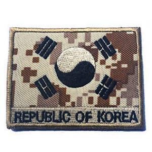 Embroidery Patch Airsoft Morale Patch 1 South Korean Flag Military Hook Loop Tactics Morale Embroidered Patch (color4)