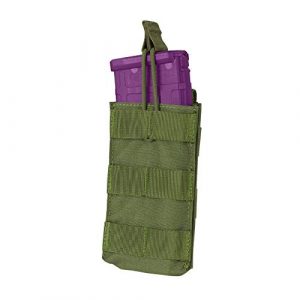 DBM IMPORTS Tactical Pouch 1 DBM IMPORTS OD Green Single Modular MOLLE Open Top Pull Cord 5.56 Mag Pouch