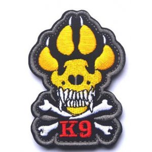 Tactical Embroidery Patch Airsoft Morale Patch 1 K-9 Paw Dog Claw Tracker Tactical Embroidery Patch Hook & Loop Morale Patch Military Patch for Clothing Accessory Backpack Armband (color3)