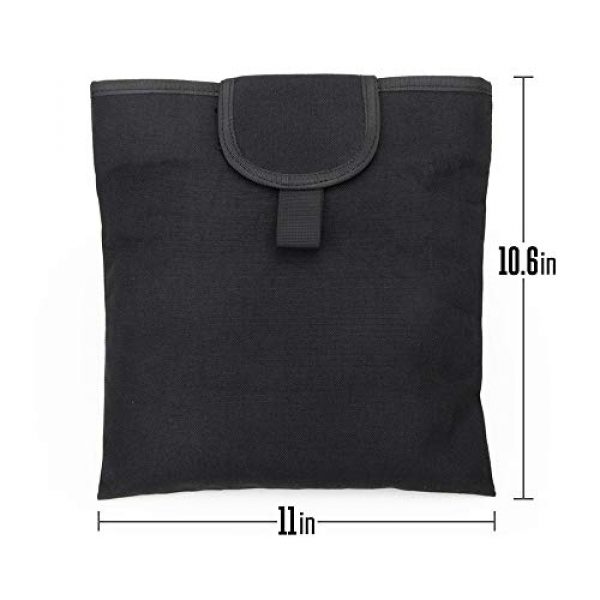 Livans Tactical Pouch 6 Livans Roll-up Molle Dump Pouch, Tactical Floding Ammo Recovery Pouches Drawstring Magazine Recycling Bag for Airsoft Hunting Gear Paintball Wargame Include 1 pcs Grimlock