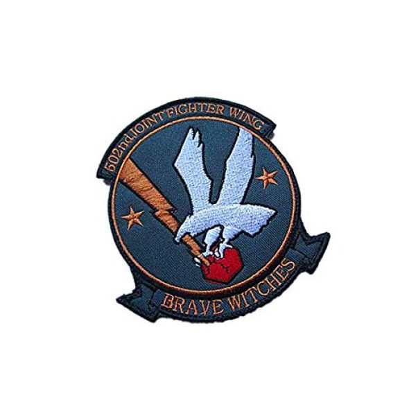Embroidery Patch Airsoft Morale Patch 2 502nd Joint Fighter Wing Brave Witches Military Hook Loop Tactics Morale Embroidered Patch