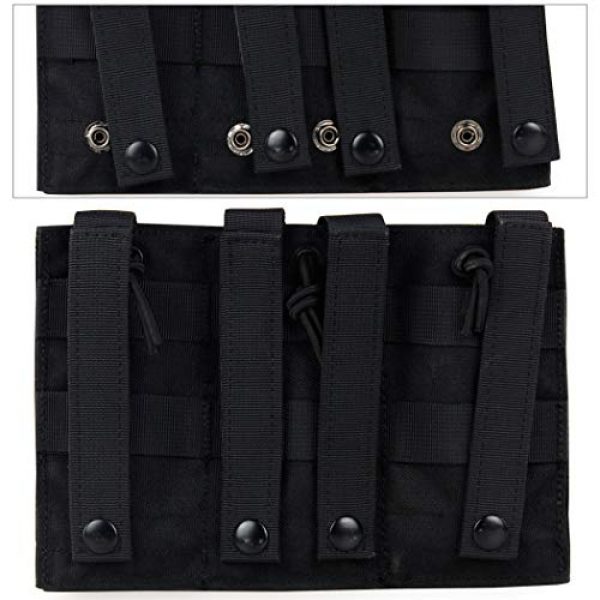 Aoutacc Tactical Pouch 4 Aoutacc Tactical Magazine Pouch Holder MOLLE Triple Open-Top Mag Pouch with D-Ring Grimlock Locking for M4 M16 AR-15 Magazines