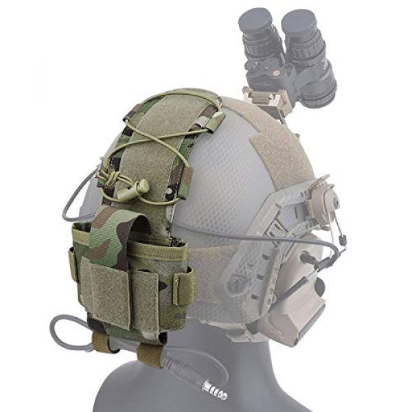 KRYDEX Tactical Pouch 5 KRYDEX MK3 Combat Helmet Counterweight/Storage AN/PVS-31 Battery Box Balance Weight Bag with Hook and Loop