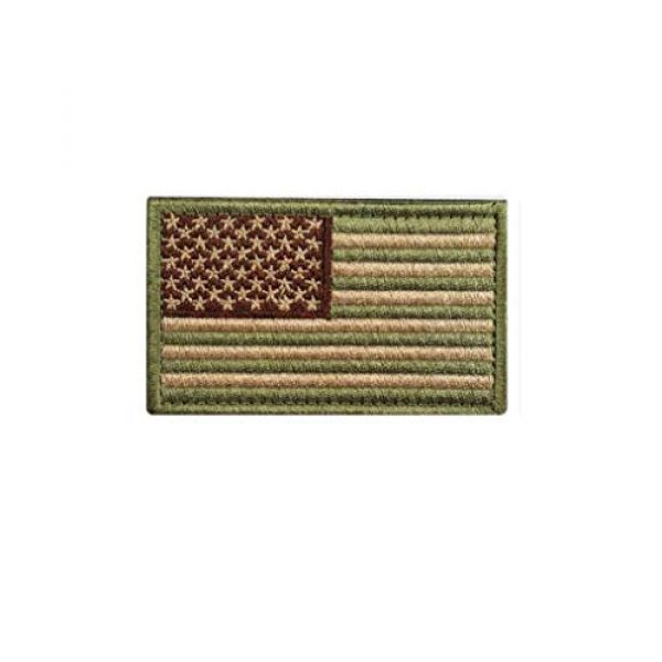 Chien Airsoft Morale Patch 2 Chien Tactical Morale Embroidery Patch Funny Military Patch USA Flag Full Embroidered Appliques for Caps Bags Vests Military Uniforms (2 Pieces Multitan(USA+in GOD WE Trust))