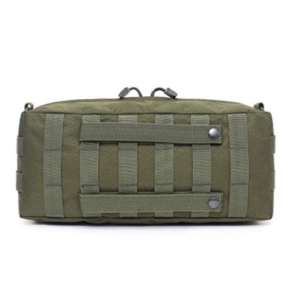 IronSeals Tactical Pouch 3 IronSeals AQ Tactical Large Shoulder Tape Molle EDC Pouch Bag Zipper Tough Fastener Hook & Loop with Flag Patch