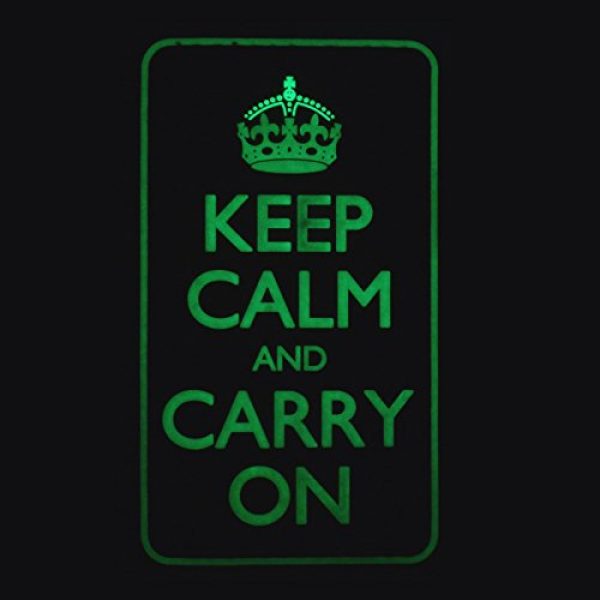 LEGEEON Airsoft Morale Patch 3 LEGEEON Keep Calm and Carry On WW2 WWII Morale PVC 3D Hook-and-Loop Patch