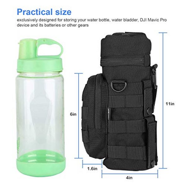 ProCase Tactical Pouch 7 ProCase Tactical Molle Water Bottle Pouch Bundle with Water Bottle Pouch with Extra Accessory Pouch and Detachable Shoulder Strap