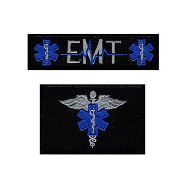 Miltacusa Airsoft Morale Patch 1 EMT EMS Paramedic Medic Patch [2PC - Velcro Brand" Fastener-Miltacusa]