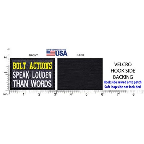Tactical Patch Works Airsoft Morale Patch 5 Bolt Actions Speak Louder Than Words Patch